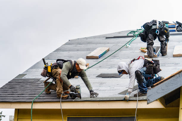 Professional Roofing technician working in Bogota, NJ